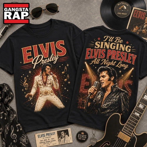 Elvis Presley All Night Long 3D Graphic Shirt