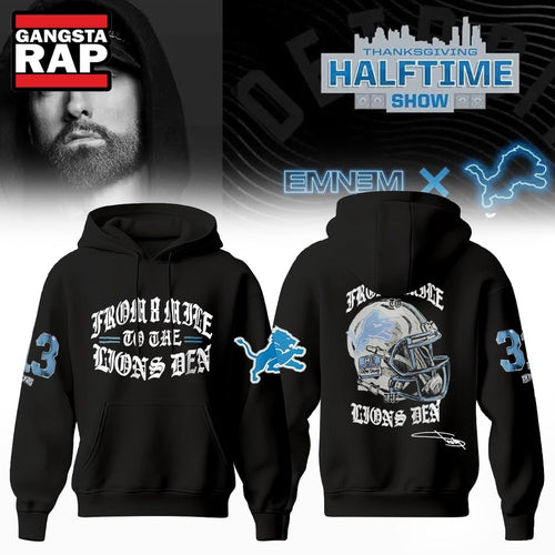 Eminem x Detroit Lions Signature Thanksgiving Halftime Show Hoodie T-Shirt