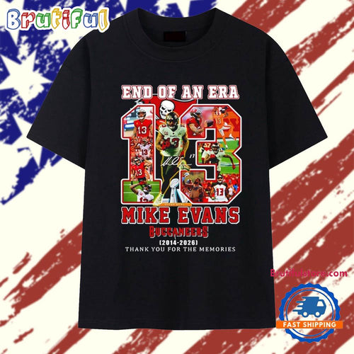 End Of An Era Mike Evans Tampa Bay Buccaneers 2014 2026 thank you for the memories T Shirt
