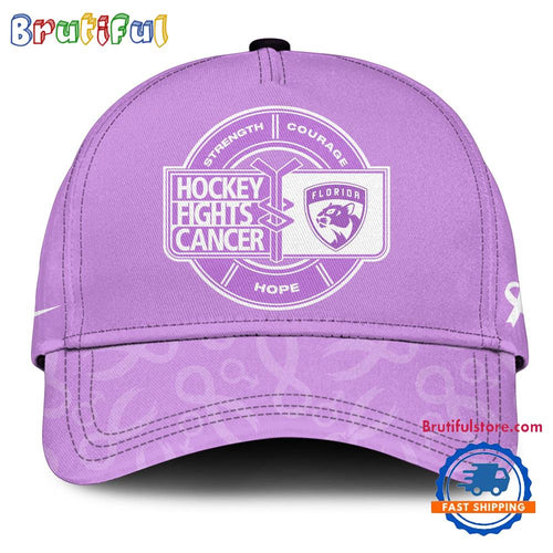 Florida Panthers 2025 NHL Hockey Fights Cancer Limited Edition Cap