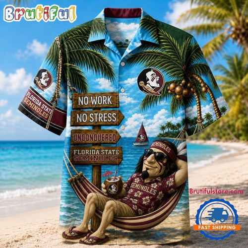 Florida State Seminoles NCAA No Work No Stress Hawaiian Shirt