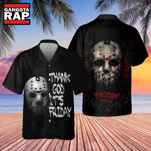 Friday the 13th Thank God Its Friday Hawaiian Shirt, Music Hawaiian Shirt