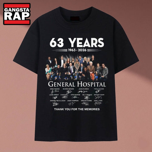 General Hospital 63 Years 1963 2026 Cast Signatures Drama T Shirt, Music 2D Shirt