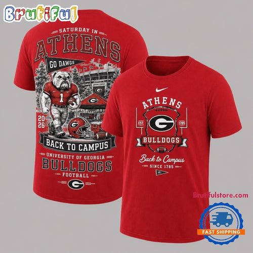 Georgia Bulldogs 2026 NCAA Back To Campus 3D Shirt