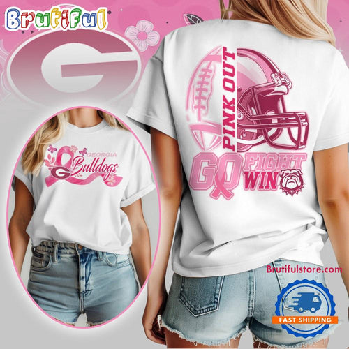 Georgia Bulldogs Tackle Breast Cancer New Design Unisex T Shirt