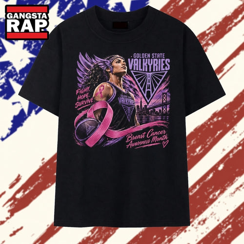 Golden State Valkyries Breast Cancer Awareness Month Fight Hope Survive T Shirt