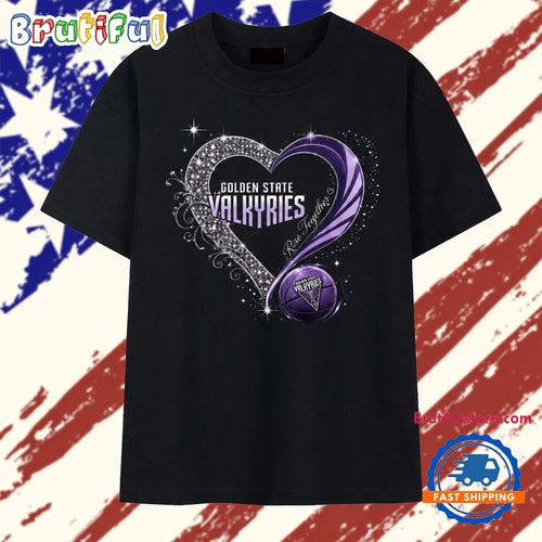Golden State Valkyries Heart Shirt, Purple Basketball Fan T Shirt