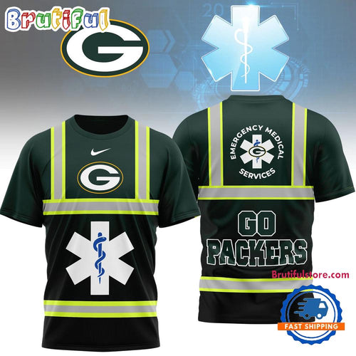 Green Bay Packers 2026 NFL National EMT & Paramedic Day Special New 3D Shirt