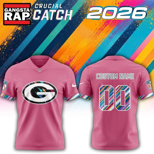 Green Bay Packers NFL 2026 Crucial Catch Limited Edition Pink Football Jersey