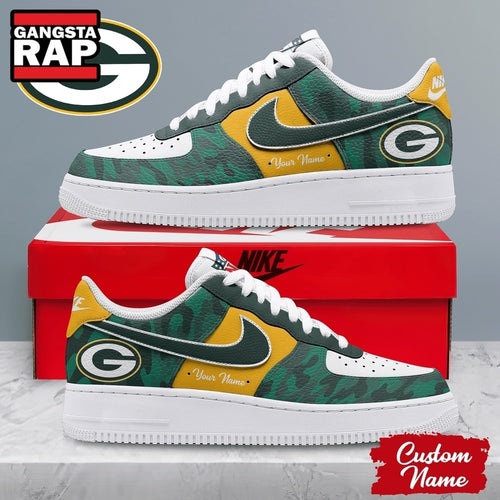 Green Bay Packers NFL End Zone Energy Custom Air Force 1 Shoes Sneaker