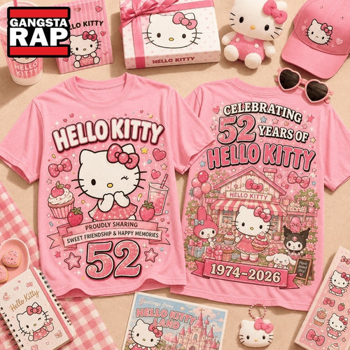 Hello Kitty 52nd Anniversary Sweet Friendship Graphic Shirt