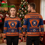 Houston Astros 1962 Retro Custom Name Ugly Christmas Sweater