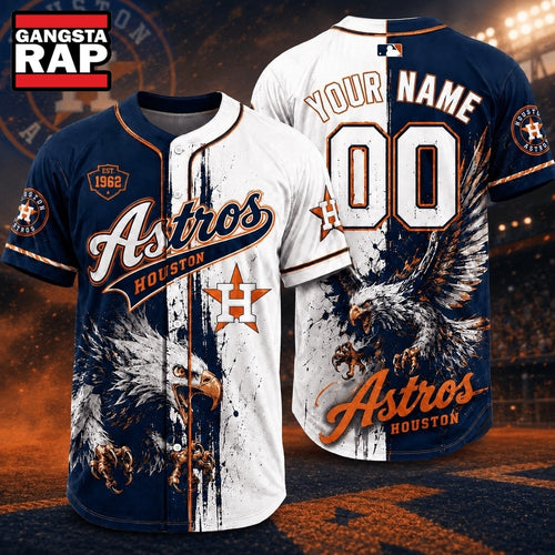 Houston Astros 2026 MLB Eagle America Personalized Baseball Jersey