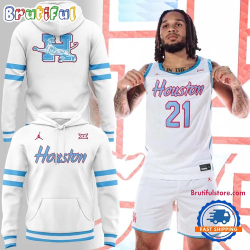 Houston Cougars Basketball Icy Whites Uniform 2026 Limited Edition Hoodie T-Shirt