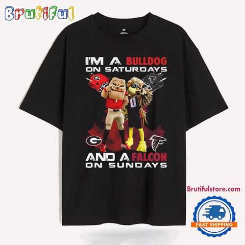 I’m A Bulldog On Saturdays And A Falcon On Sundays T Shirt
