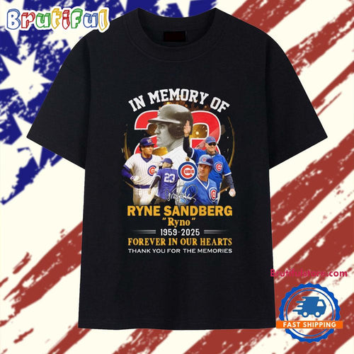 In Memory Of Ryne Sandberg Ryno Chicago Cubs 1959-2025 T Shirt