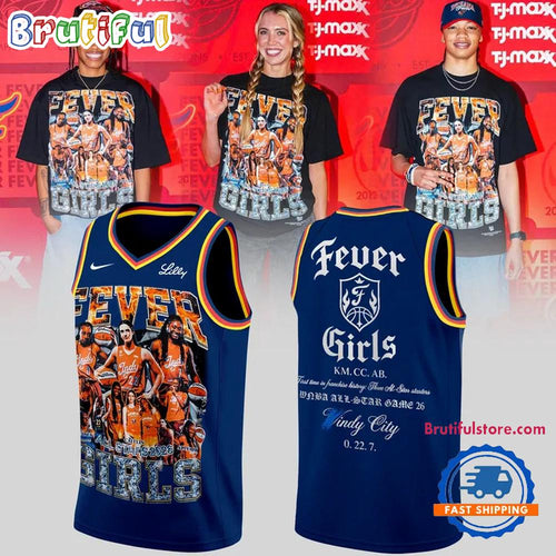 Indiana Fever Girls All Stars 2026 Limited Edition Blue Basketball Jersey