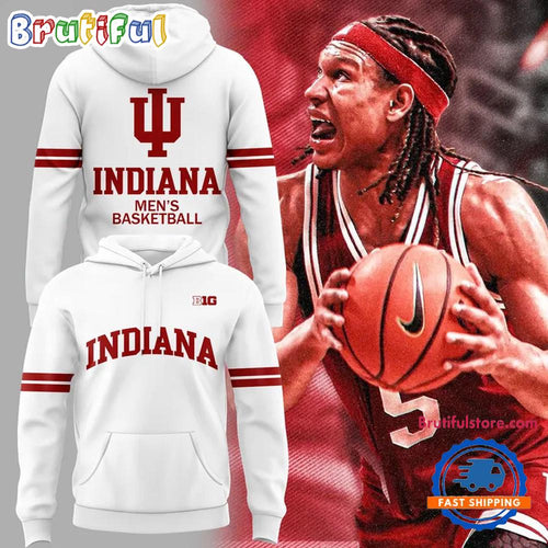 Indiana Hoosiers Men’s Basketball Special Edition 2025 White Hoodie Design