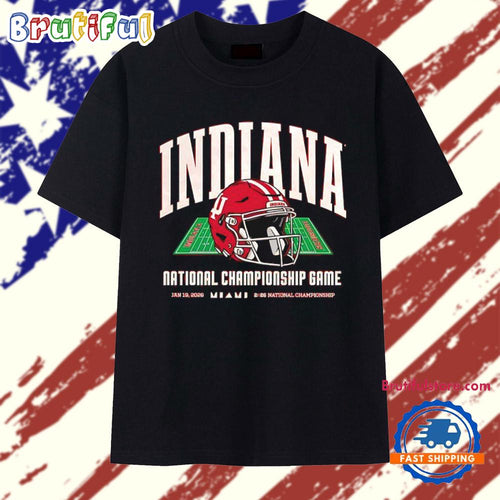 Indiana Hoosiers Team 2026 CFP National Championship Game vs Miami Hurricanes helmet T Shirt