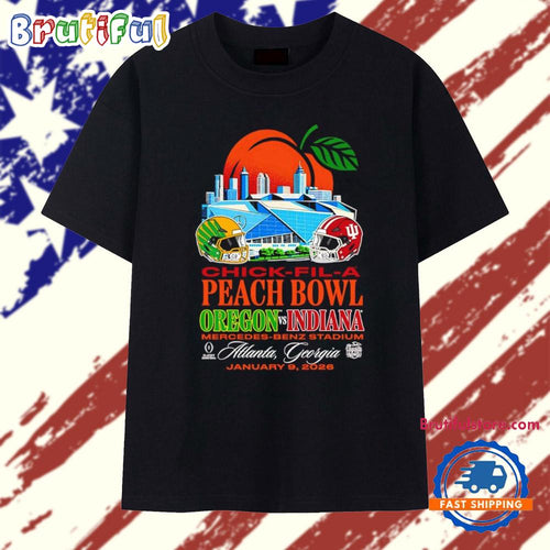 Indiana Hoosiers vs Oregon Ducks Playoff Semifinal 2026 Chick Fil A Peach Bowl stadium T Shirt