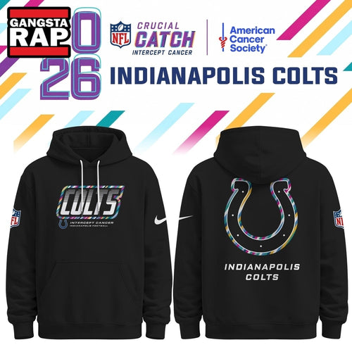 Indianapolis Colts NFL Crucial Catch 2026 Limited Edition Black Hoodie Shirt, Football New Design Shirt