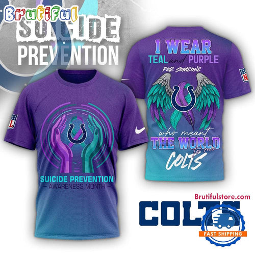 Indianapolis Colts NFL National Suicide Prevention Month 3D Shirt