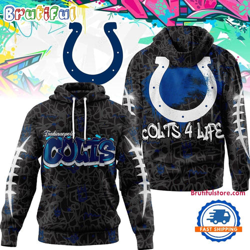 Indianapolis Colts NFL Special Graffiti My Team 4 Life All Over Print Hoodie Shirt