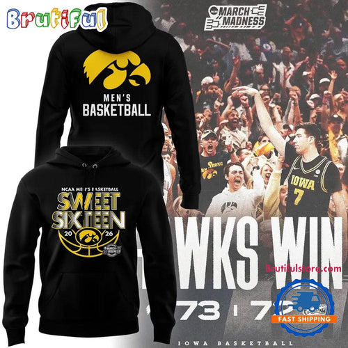 Iowa Hawkeyes Men’s Basketball 2026 Sweet Sixteen Hoodie T-Shirt