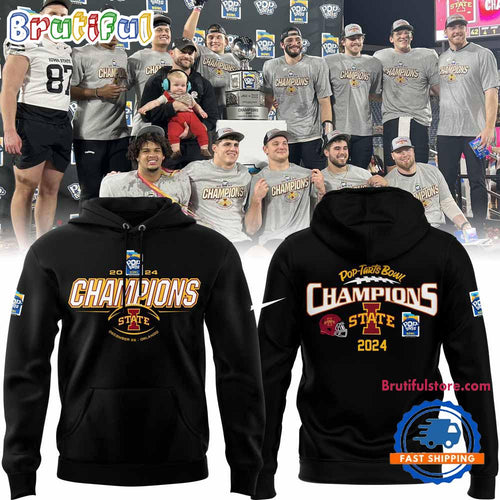 Iowa State Cyclones Football 2024 Pop Tarts Bowl Champions New Design Hoodie Shirt