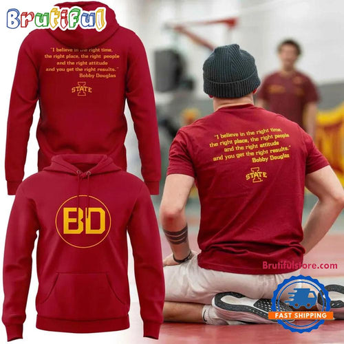 Iowa State Cyclones Wrestling Bobby Douglas Tribute Special Edition Hoodie T-Shirt