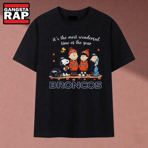 It’s The Most Wonderful Time Of The Year Denver Broncos Peanuts T Shirt, Music 2D Shirt