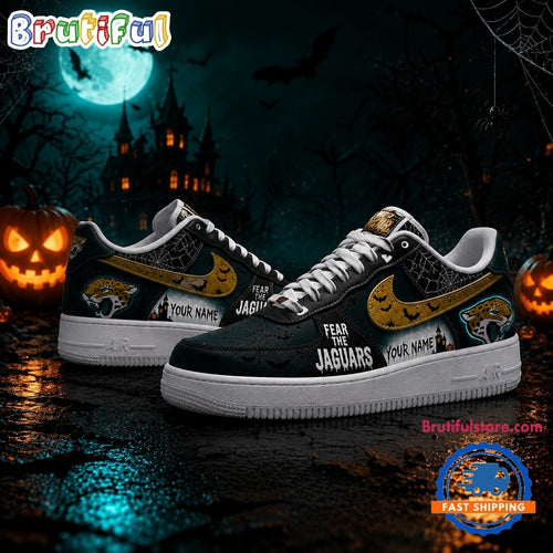Jacksonville Jaguars NFL Fear The Team Halloween Air Force 1 Shoes Sneakers