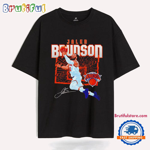 Jalen Brunson Jump Shot Shattered New York Knicks Signature T Shirt