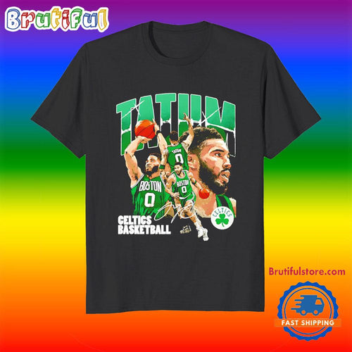 Jayson Tatum Boston Celtics Collage Signature T Shirt