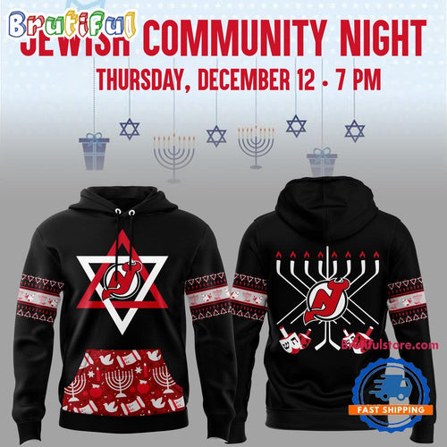 New Jersey Devils Jewish Community Night Limited Edition New Hoodie Shirt