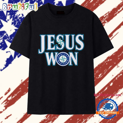 Jesus Won Seattle Mariners Baseball Logo 2026 T Shirt