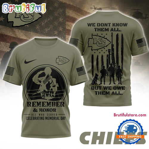 Kansas City Chiefs 2026 NFL Celebrating Memorial Day Limited 3D Shirt