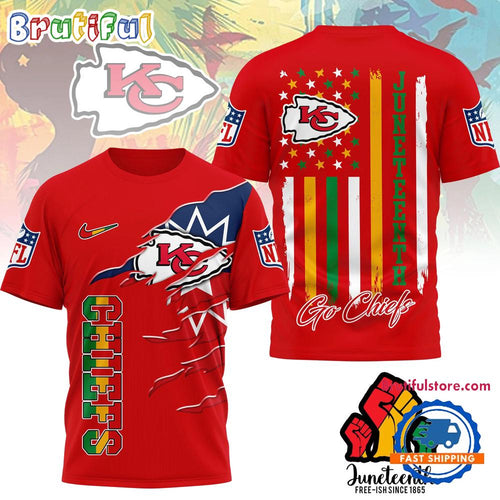 Kansas City Chiefs 2026 NFL Juneteenth Freedom Limited Edition 3D Shirt