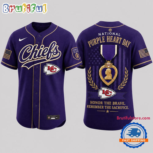 Kansas City Chiefs 2026 NFL Purple Heart Day Baseball Jersey Shirt