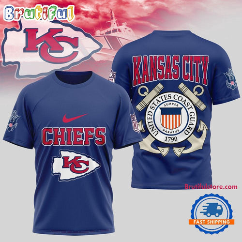Kansas City Chiefs NFL United States Coast Guard Limited 3D Shirt