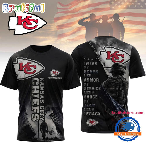 Kansas City Chiefs NFL Veterans Legacy Team New Design 3D Shirt