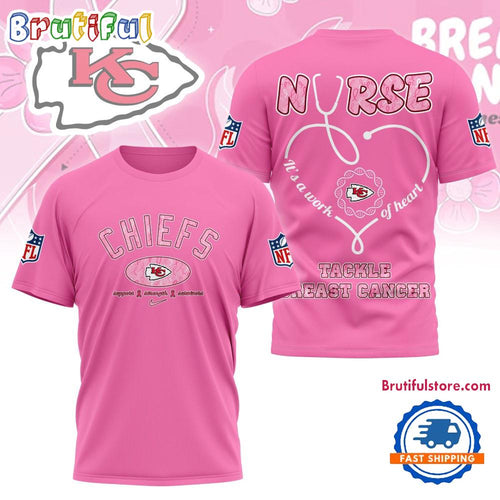 Kansas City Chiefs Nurse Breast Cancer Awareness Limited Ediition 3D Shirt