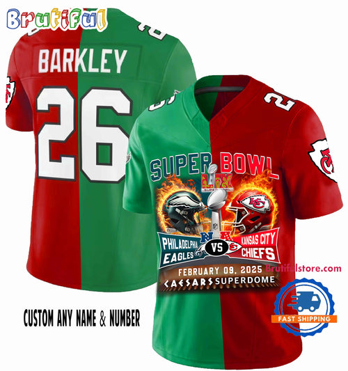Kansas City Chiefs vs Philadelphia Eagles 2025 Super Bowl LIX Jersey Shirt