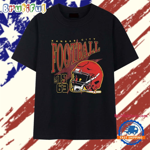 Kansas City Football Est 1963 Vintage Helmet T Shirt