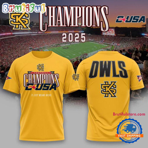 Kennesaw State Owls 2025 C-USA Football Conference Champions T Shirt
