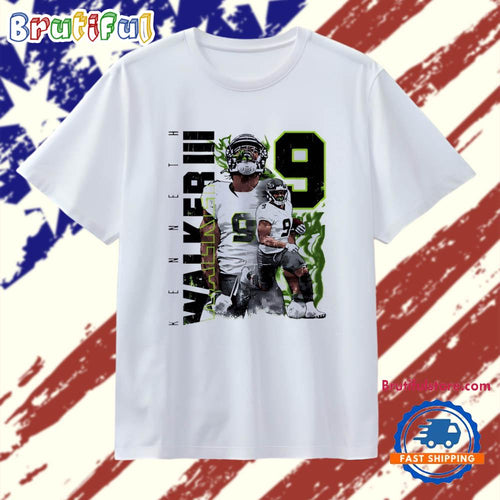 Kenneth Walker III Neon Aura Seattle Seahawks Number 9 T Shirt