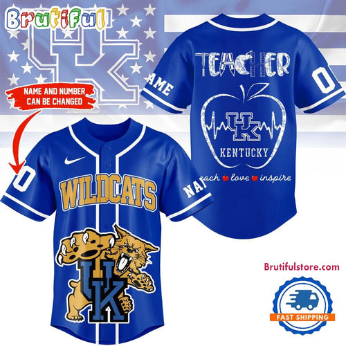 Kentucky Wildcats Mascot Teacher Appreciation Month Baseball Jersey