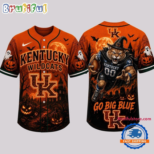Kentucky Wildcats NCAA Haunted Night Halloween Baseball Jersey Shirt