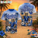 Kentucky Wildcats NCAA Mascot Beach Vibes Sports Limited Edition 3D Shirt