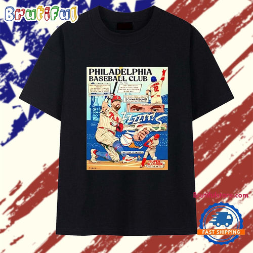 Kyle Schwarber Schwarbomb Philadelphia Phillies Baseball Club Comic T Shirt
